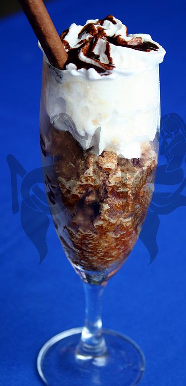 Granita siciliana caffe con panna